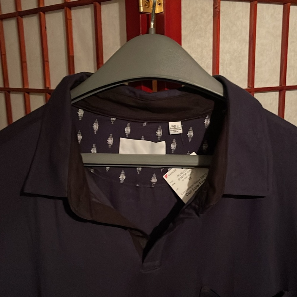 Paper Denim & Cloth Men’s 4X Navy Blue Polo Shirt!! - Picture 2 of 5